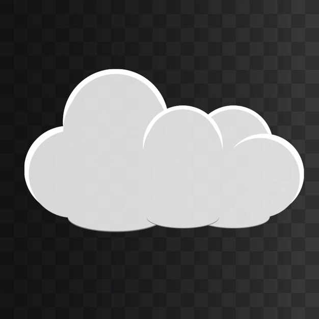 PSD cloud png isolated on a transparent background