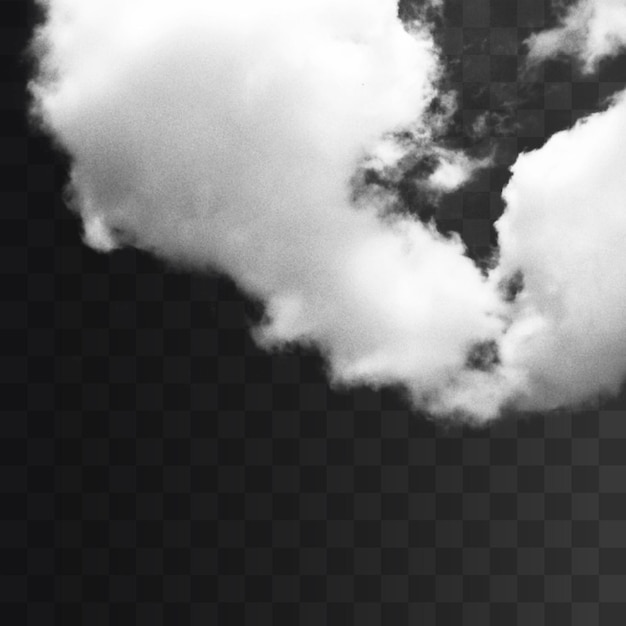 PSD cloud png isolated on a transparent background