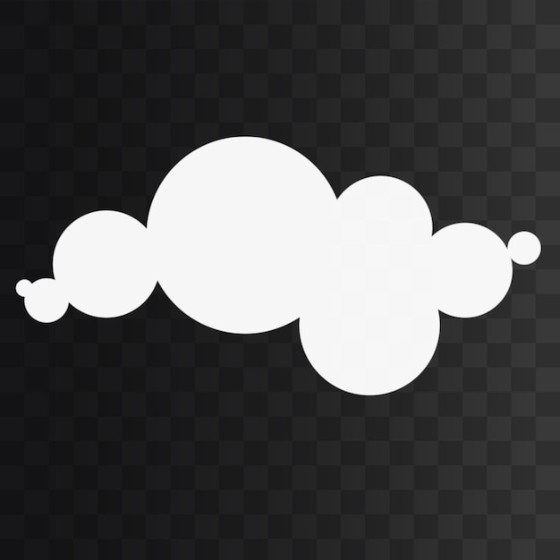 PSD cloud png isolated on a transparent background