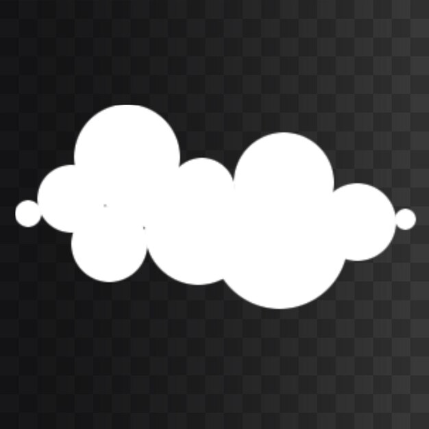 PSD cloud png isolated on a transparent background