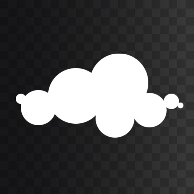 PSD cloud png isolated on a transparent background