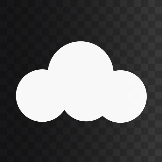 PSD cloud png isolated on a transparent background