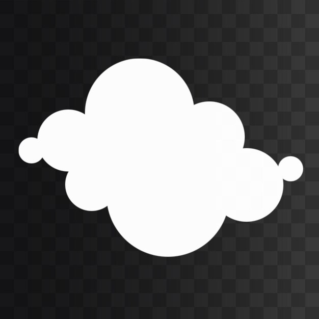 PSD cloud png isolated on a transparent background