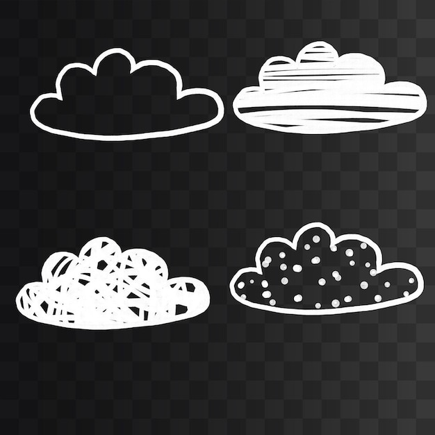 PSD cloud png isolated on a transparent background