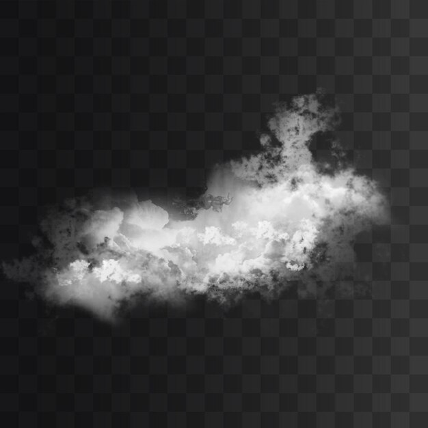 PSD cloud png isolated on a transparent background