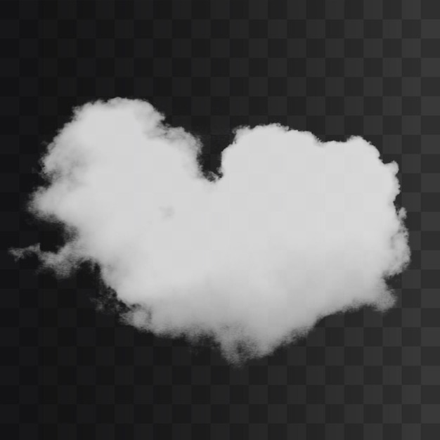 PSD cloud png isolated on a transparent background