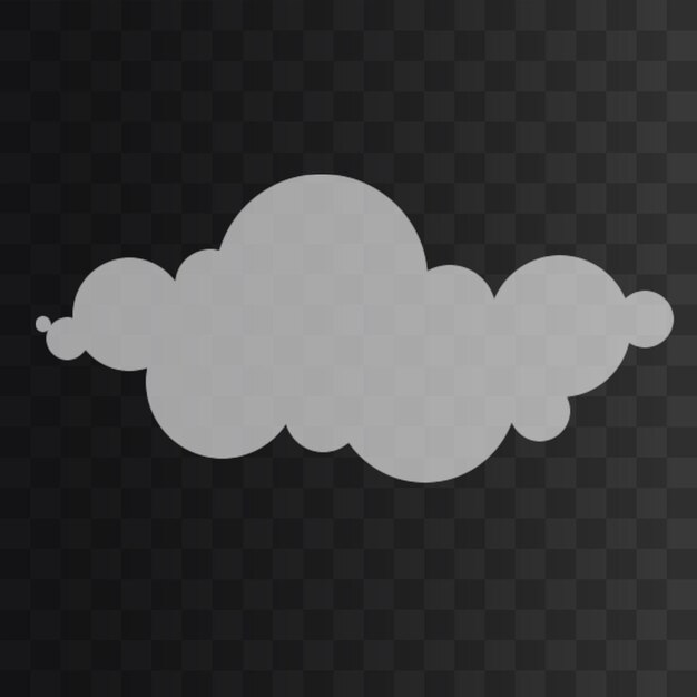 PSD cloud png isolated on a transparent background