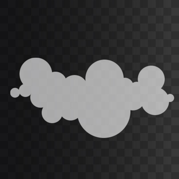 PSD cloud png isolated on a transparent background