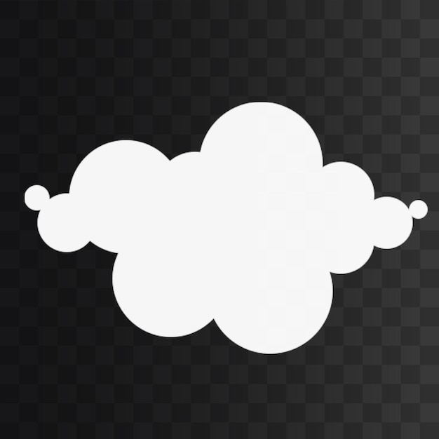PSD cloud png isolated on a transparent background