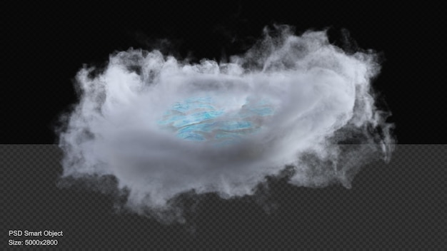 PSD cloud portal cirkel 3d render geïsoleerd