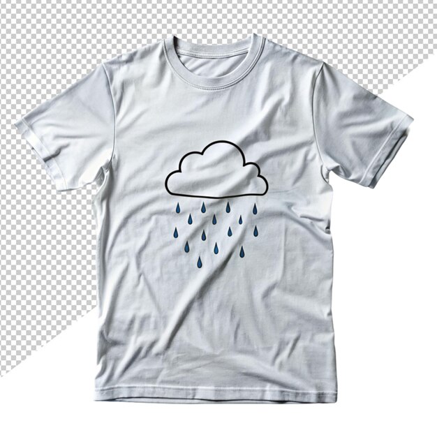 PSD cloud and rain icon t shirt design39 on transparent background