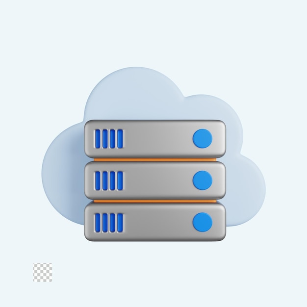 Cloud server 3D-pictogram