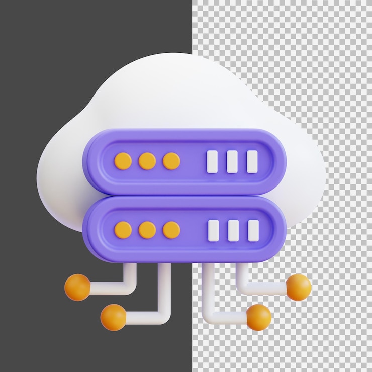 PSD cloud server icon