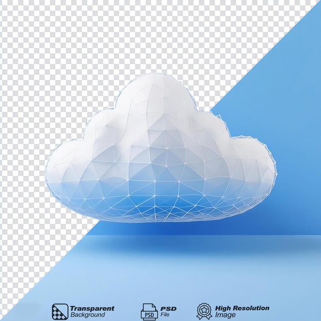 cloud shape web isolated on transparent background