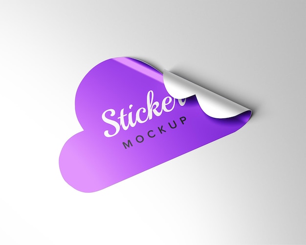 Cloud sticker mockup design design