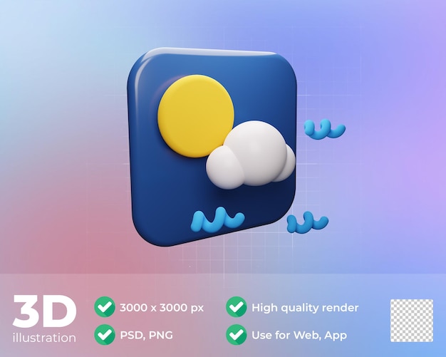 PSD cloud storage phone download 3d illustration