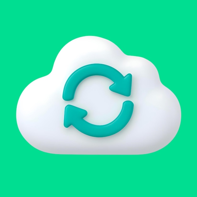 Cloud Sync Icon Data Synchronization and Storage