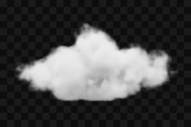 PSD cloud on transparent background
