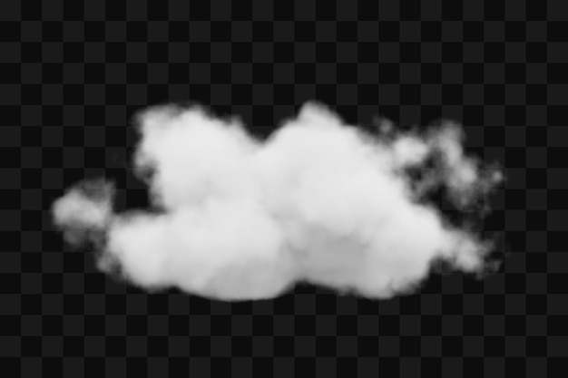 PSD cloud on transparent background