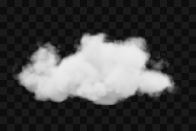 PSD cloud on transparent background