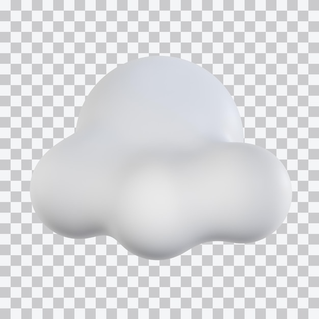 cloud with stars 3d illustration