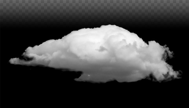 PSD a cloud with a white cloud on a black background psd 3d cloud transparent sky cloud png