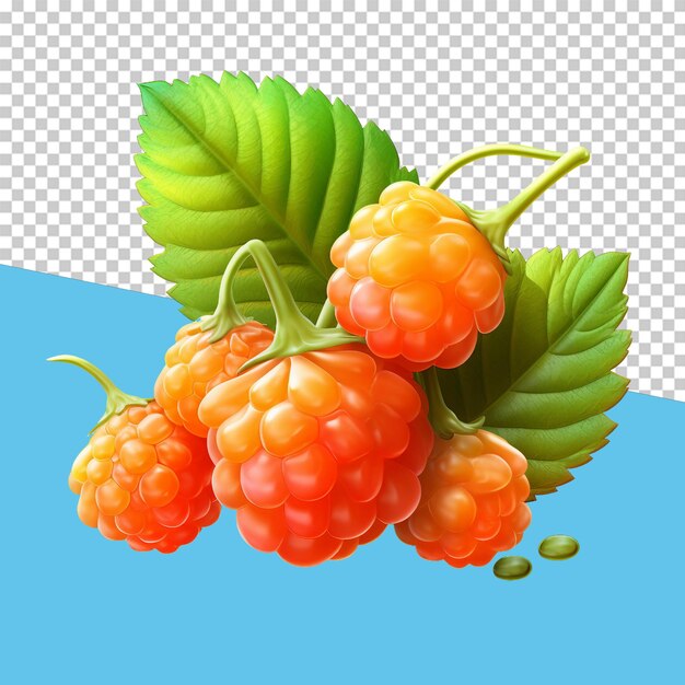 PSD cloudberry isolated object transparent background