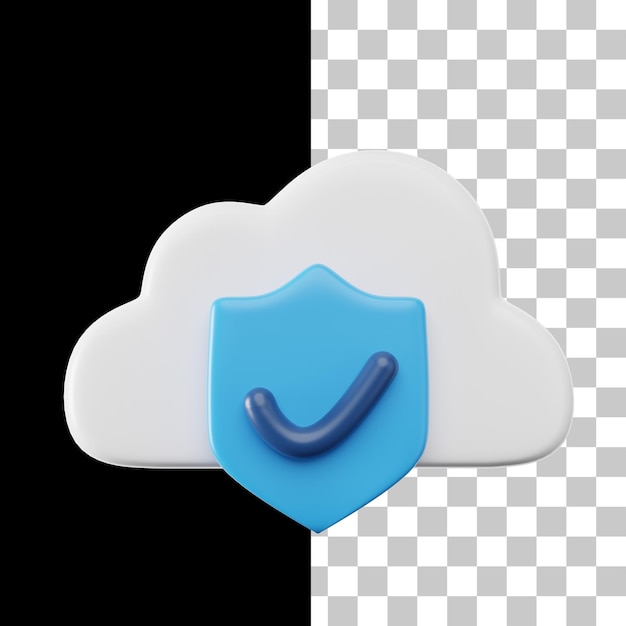 PSD cloudbeveiliging 3d-pictogram