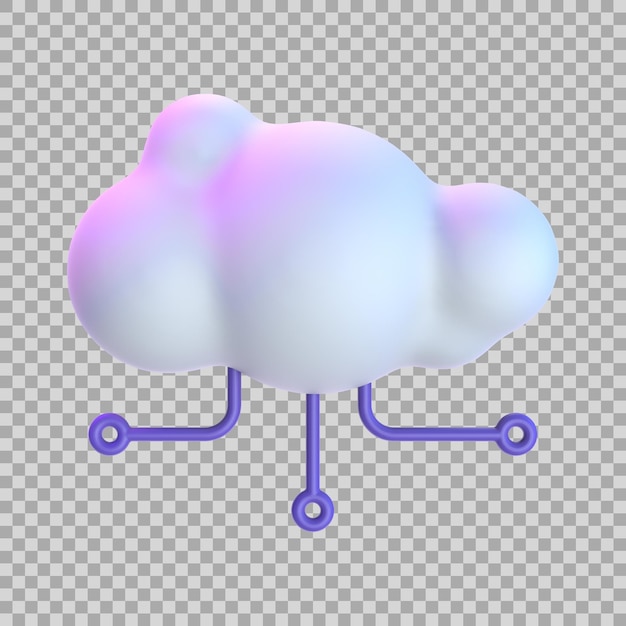 PSD cloudopslag 3d-pictogram