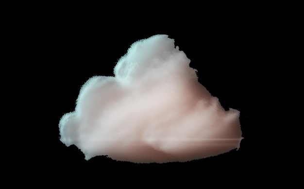 PSD clouds isolated on black background