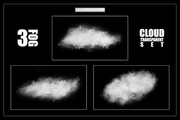 Clouds realistic foggy smoke sky weather elements