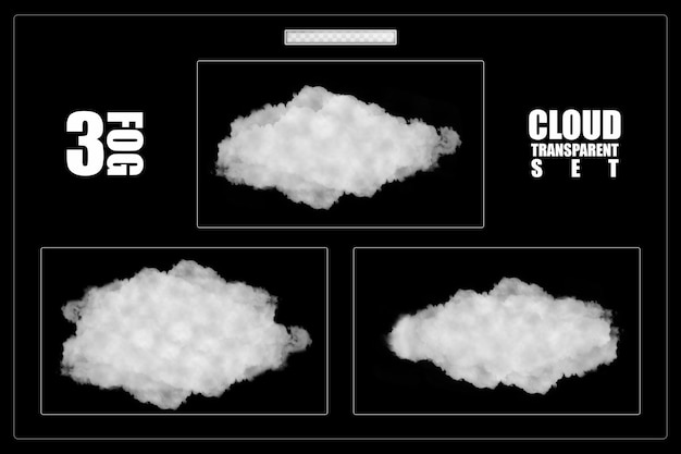 Clouds realistic foggy smoke sky weather elements
