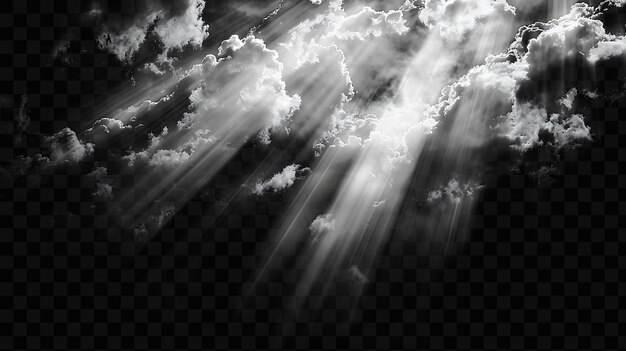 Clouds and sun rays in the sky