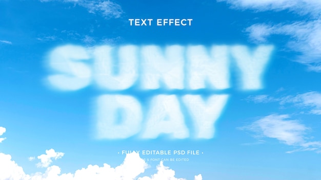 PSD clouds text effect