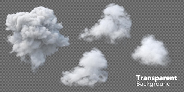 PSD clouds on transparent background