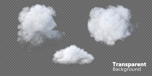 PSD clouds on transparent background