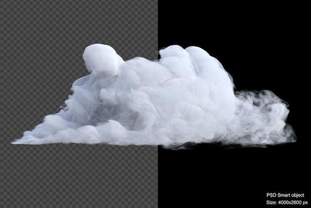 clouds turbulent isolated 3d render