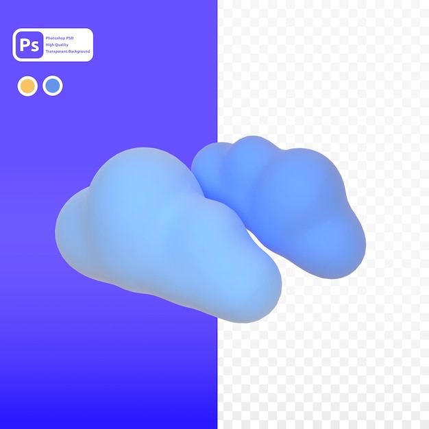 Nuvoloso nel rendering 3d per la presentazione web di risorse grafiche o altro