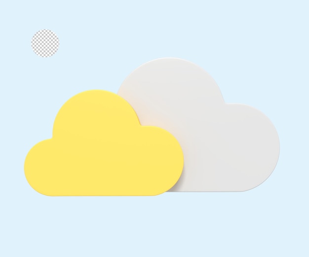 cloudy weather 3d concept