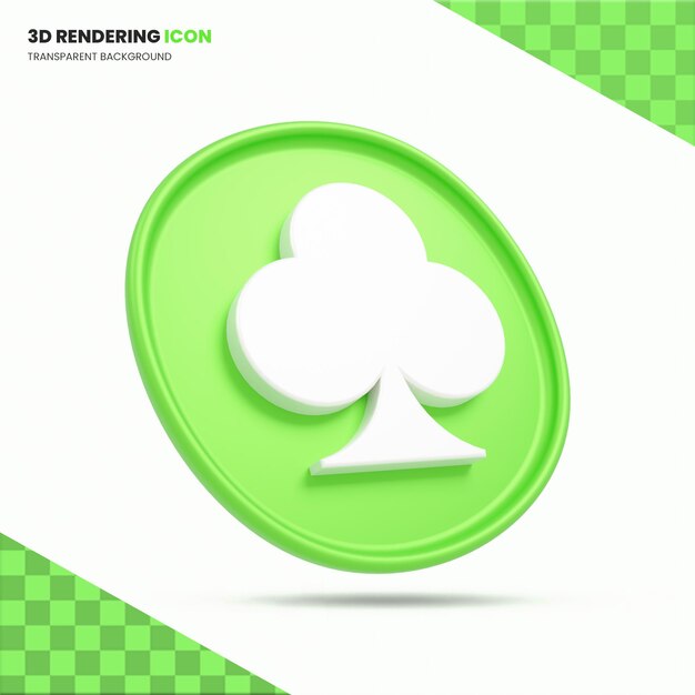 Clover 3d rendering icon