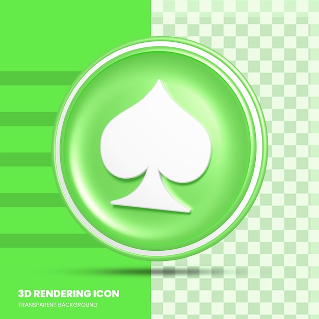 PSD clover icon in 3d rendering