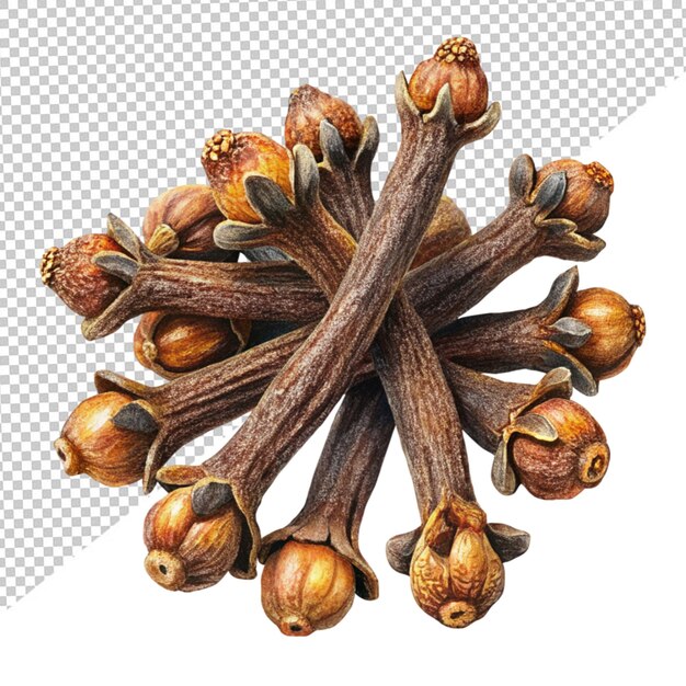 PSD cloves on transparent background