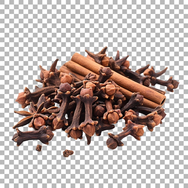 PSD cloves on transparent background