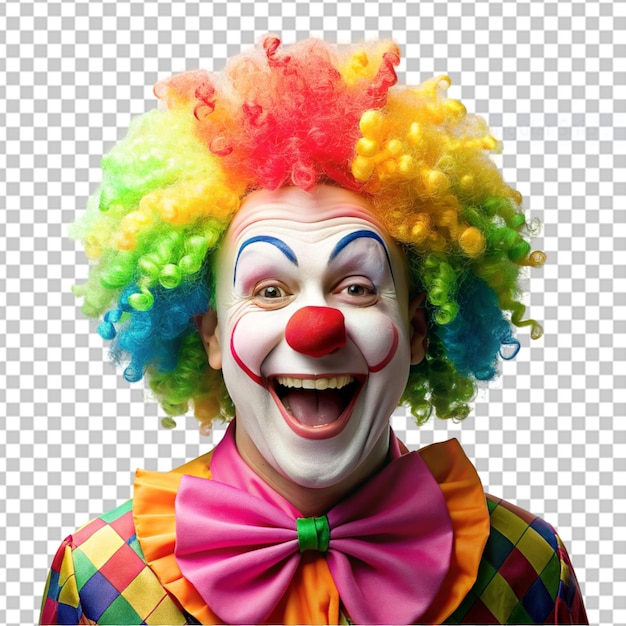 PSD clown in circus party man isolated on transparent background