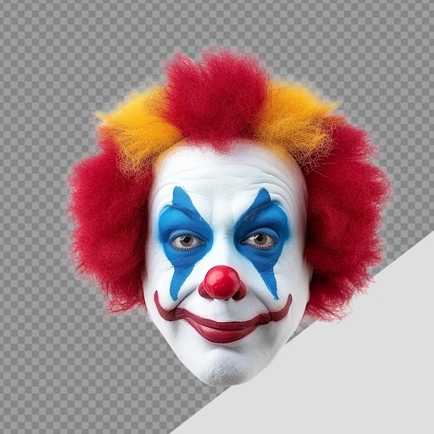 PSD la faccia del clown è stata scattata in png isolata su uno sfondo trasparente