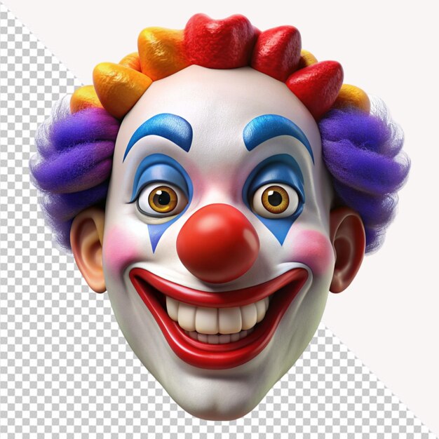 PSD clown face on transparent background