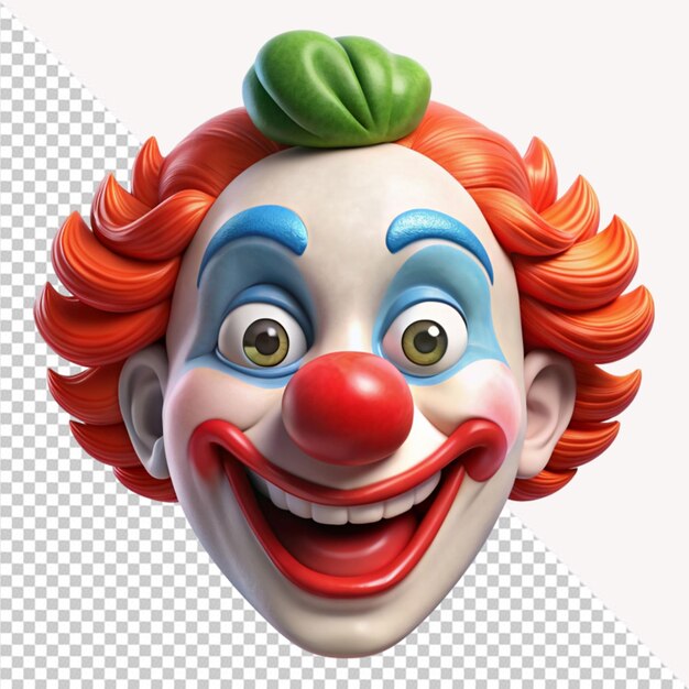 PSD clown face on transparent background