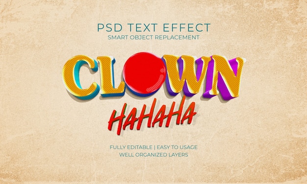 Clown Laugh Text Effect Template