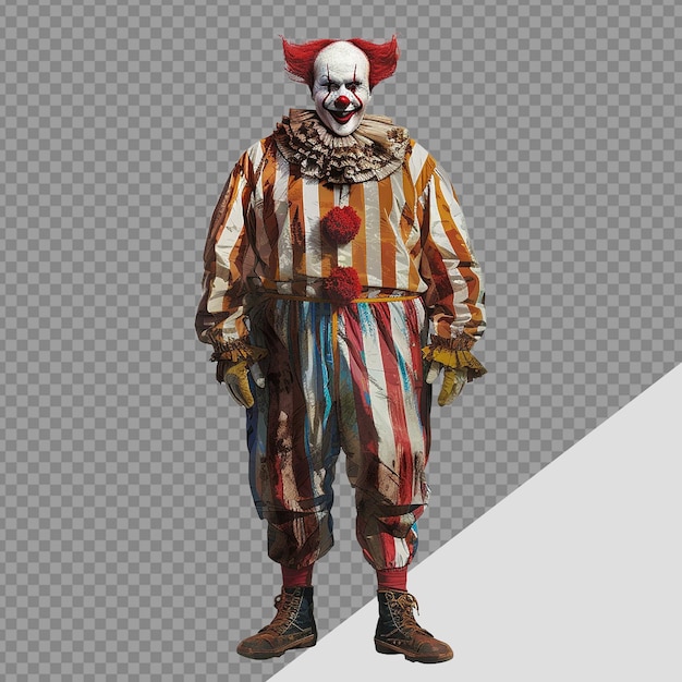 PSD clown png isolated on transparent background
