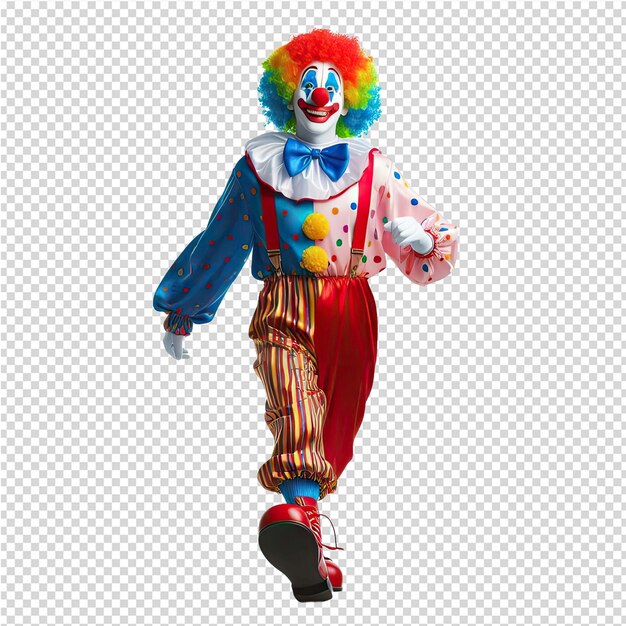 PSD a clown with a blue bow tie and a tag that says clown